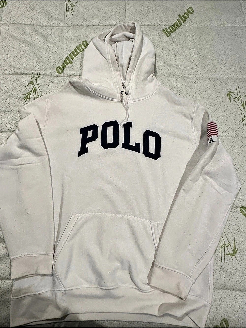 Polo Ralph Lauren Arch Logo Fleece Hoodie White XL